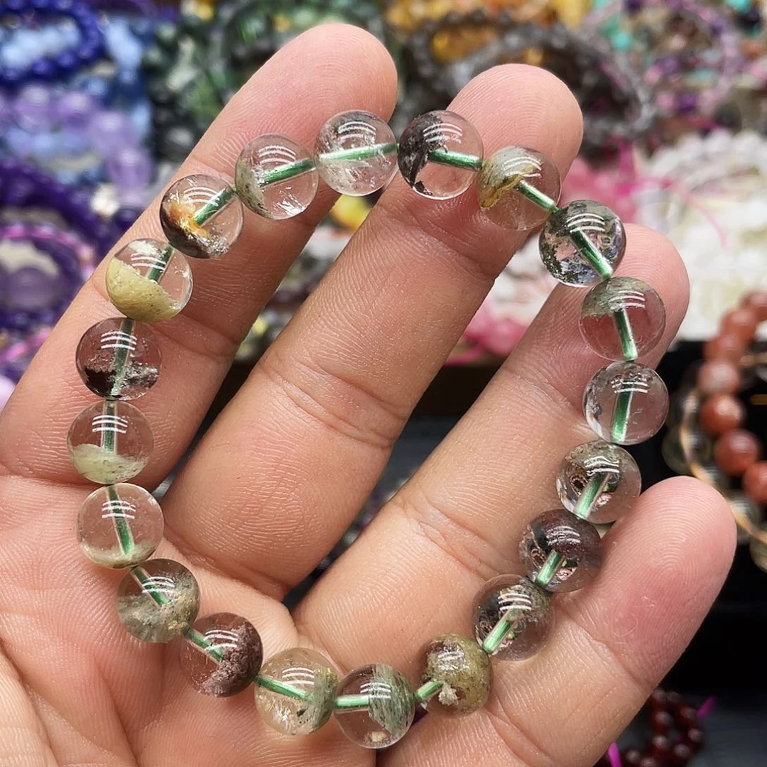 水晶手串未镶嵌天然四季幽灵