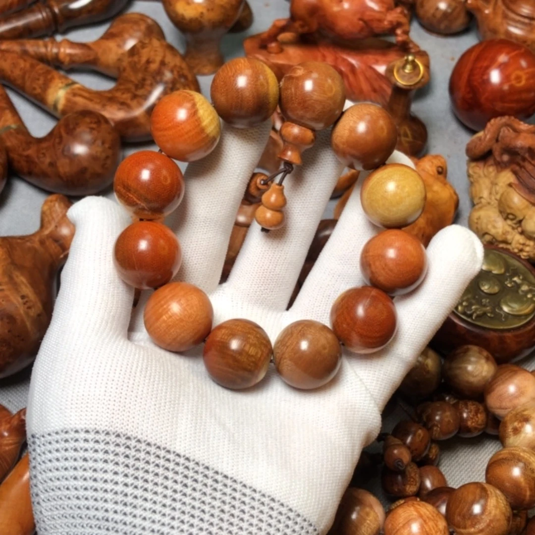 【闪购商品】木麻梨疙瘩火琉璃手把件
