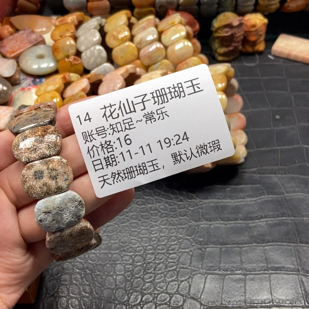 知***乐硅化珊瑚（珊瑚玉）未镶嵌珠宝半成品14