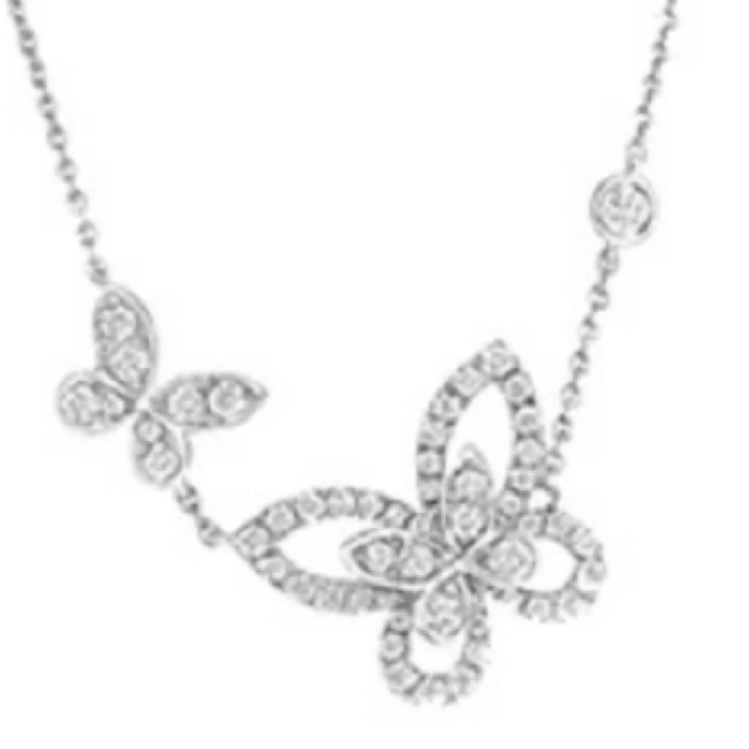 链子925银 米禾高级定制  多蝴蝶项链x152x153