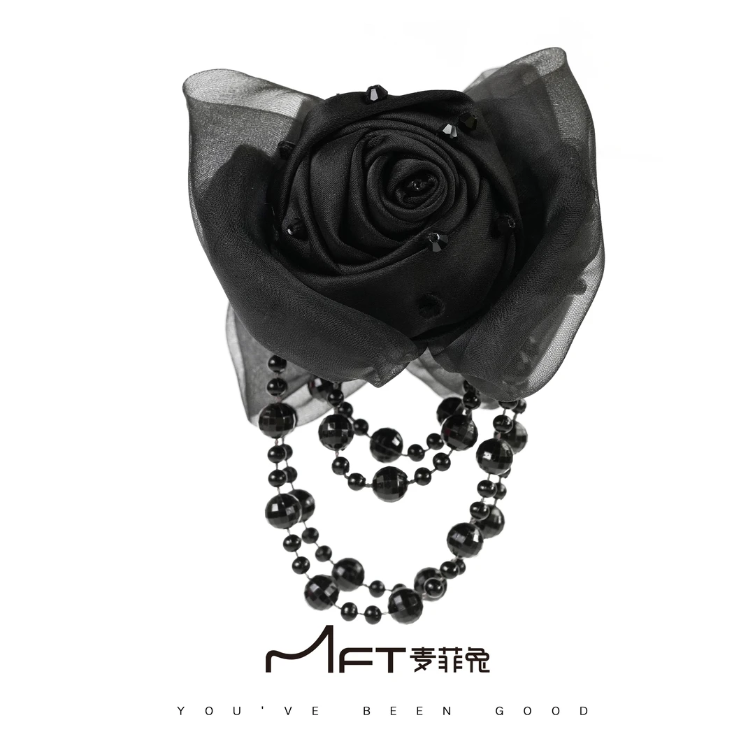 【三月玫瑰丸子夹】洋气流苏懒人头手工新中式复古发饰发卡夏季头