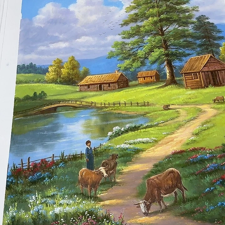 油画恭喜嘻嘻仔仔细细