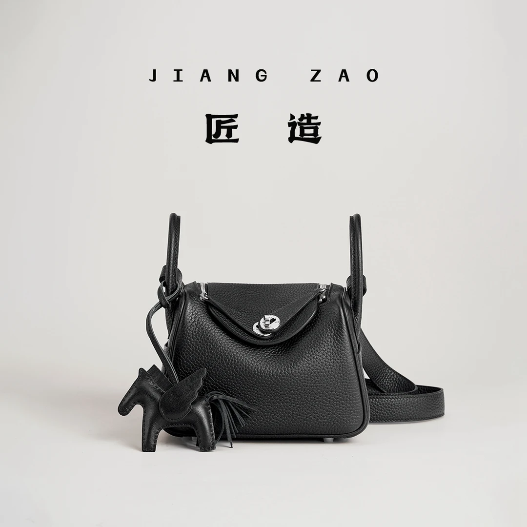 【匠造】纯手工蜡线TC牛皮琳迪手工医生包19cm简约单肩斜挎真皮女包