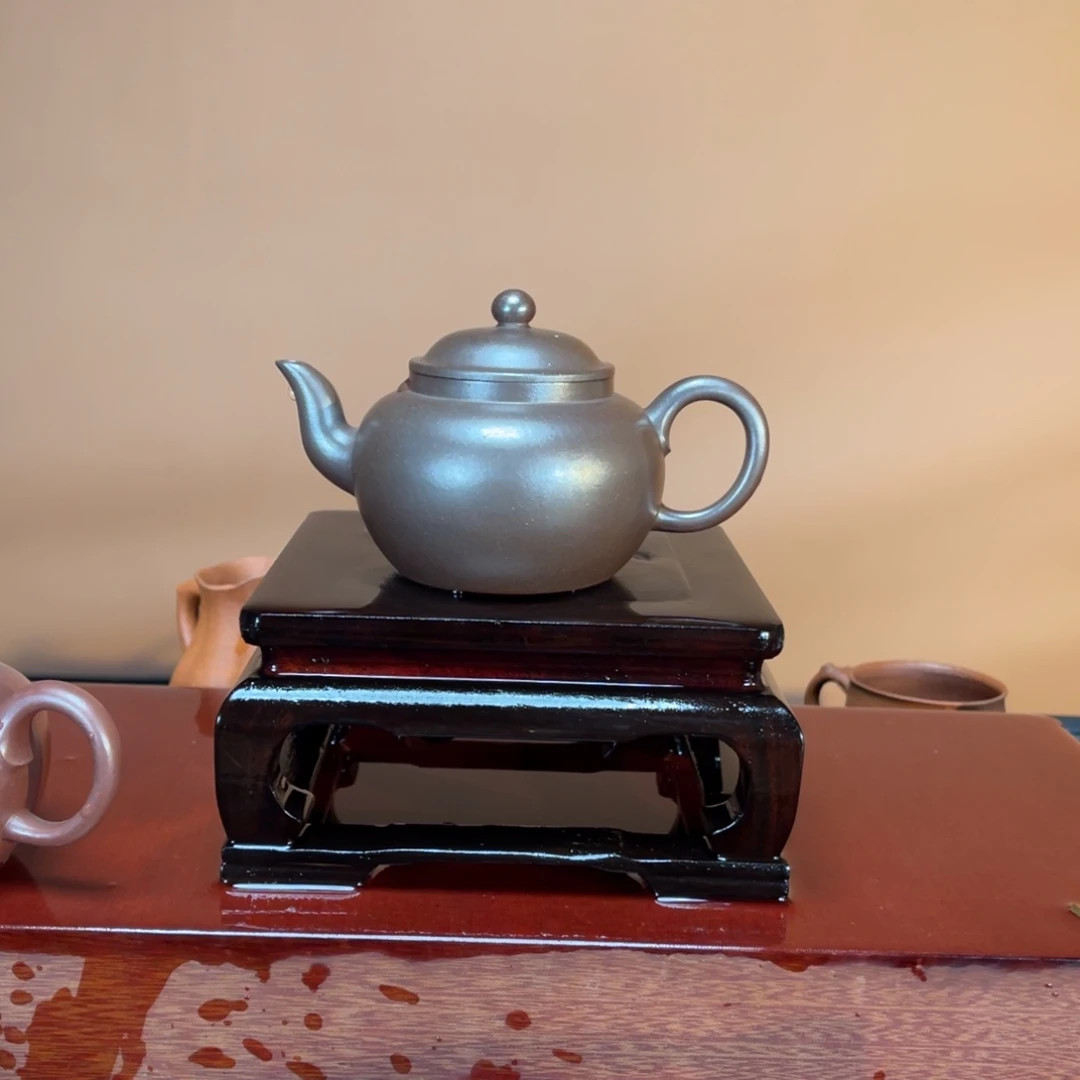 茶壶紫砂高端180cc紫泥高温宫灯
