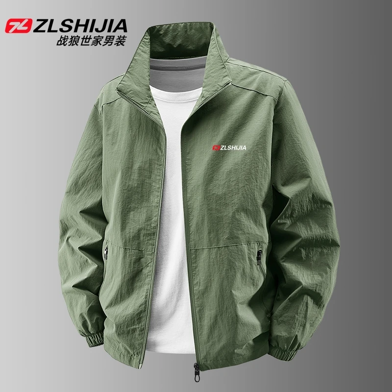 战狼世家春秋男立领夹克秋装外套防风潮流运动男士休闲透气速干