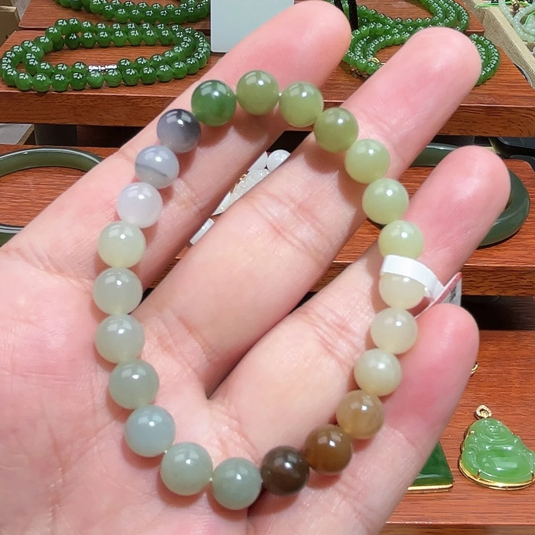 和田玉（碧玉）未镶嵌手链