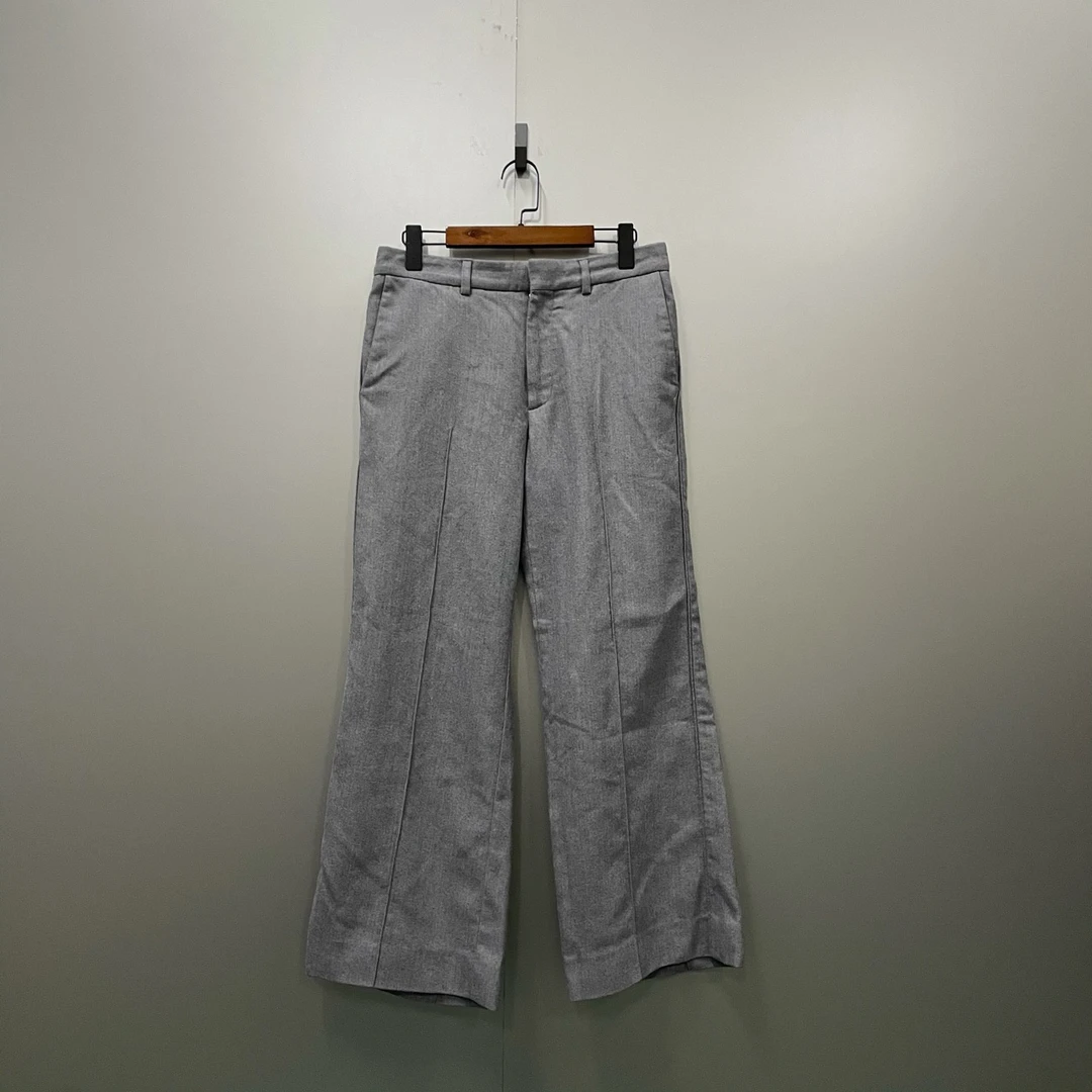 99新 LouisVuitton/路易威登 zz4 灰色线条阔腿西裤 38码/300194