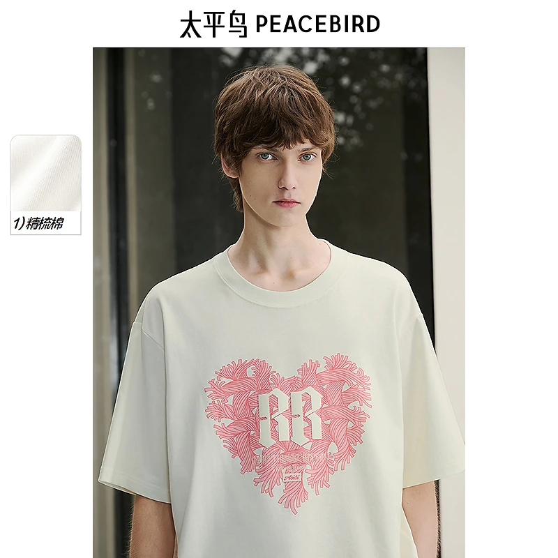 【商场同款】太平鸟男装 2025年夏季新款美式短袖T恤男B2CNF2512