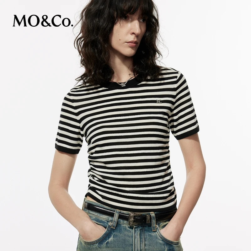 MOCO针织衫春夏高比例绵羊毛轻柔捏褶上衣MBD2SWT002