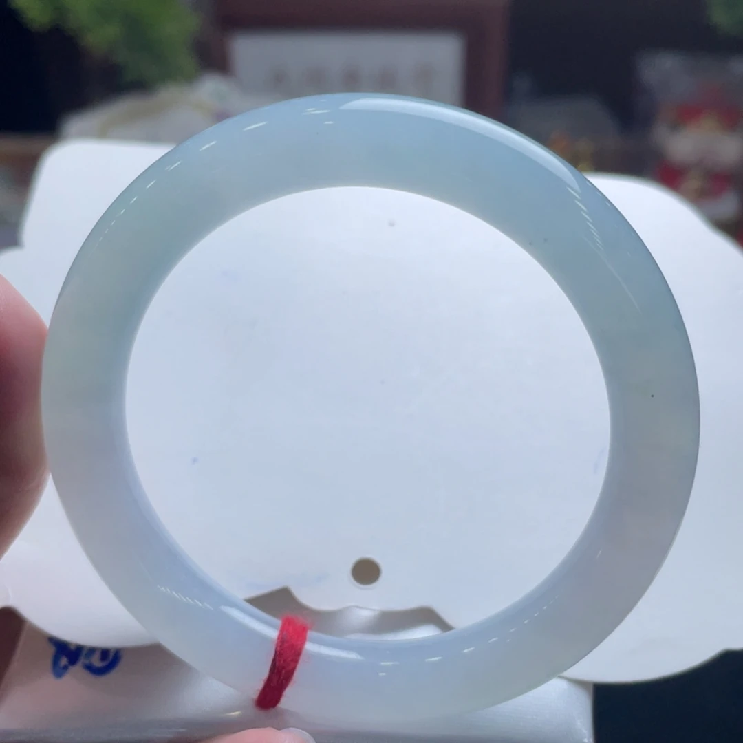 翡翠手镯未镶嵌55蓝胶条