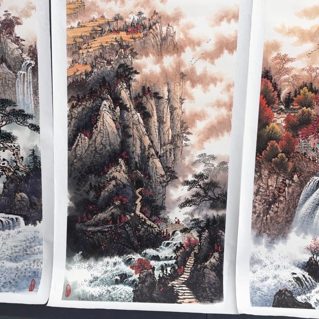 国画适****）李荣向四尺山水朱