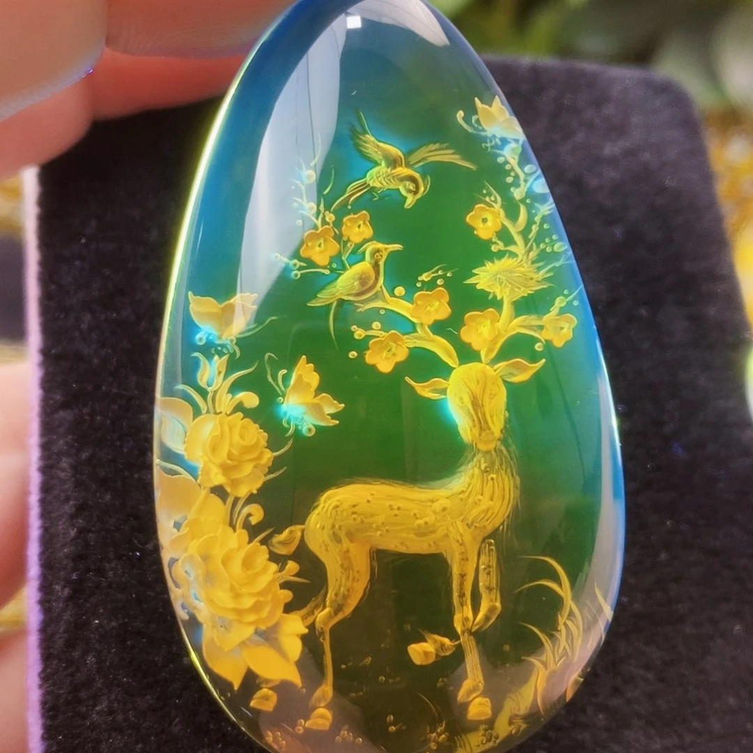 【闪购商品】蓝珀吊坠(不含链)未镶嵌