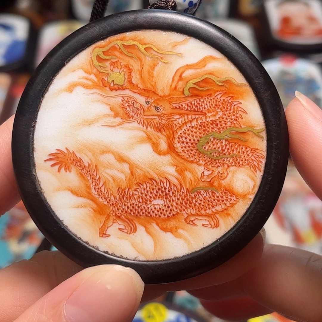 摆件福*娃瓷片挂件一个
