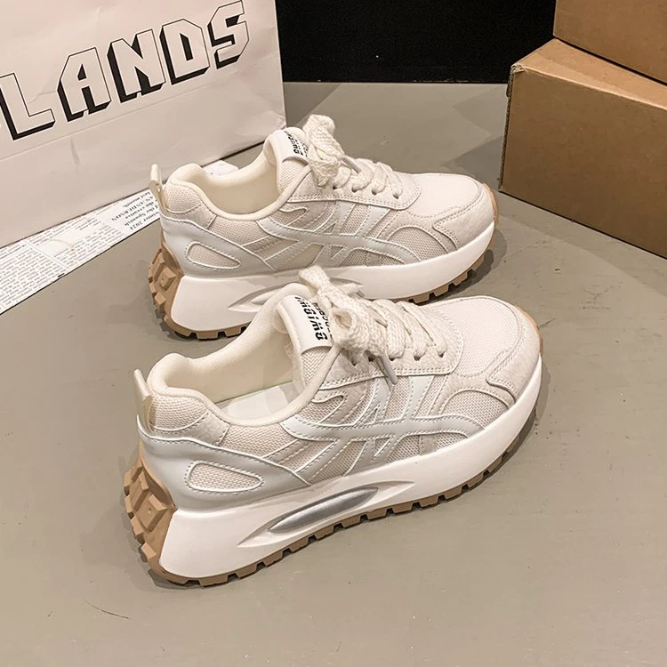 厚底阿甘鞋女小个子欧若风炸街款增高百搭时尚透气网面休闲运动鞋