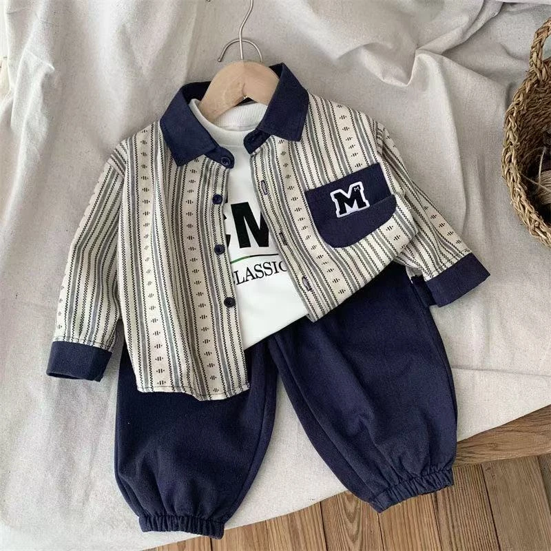 童装男童秋季套装202新款帅气宝宝1-3岁5春秋儿童韩系三件套潮款
