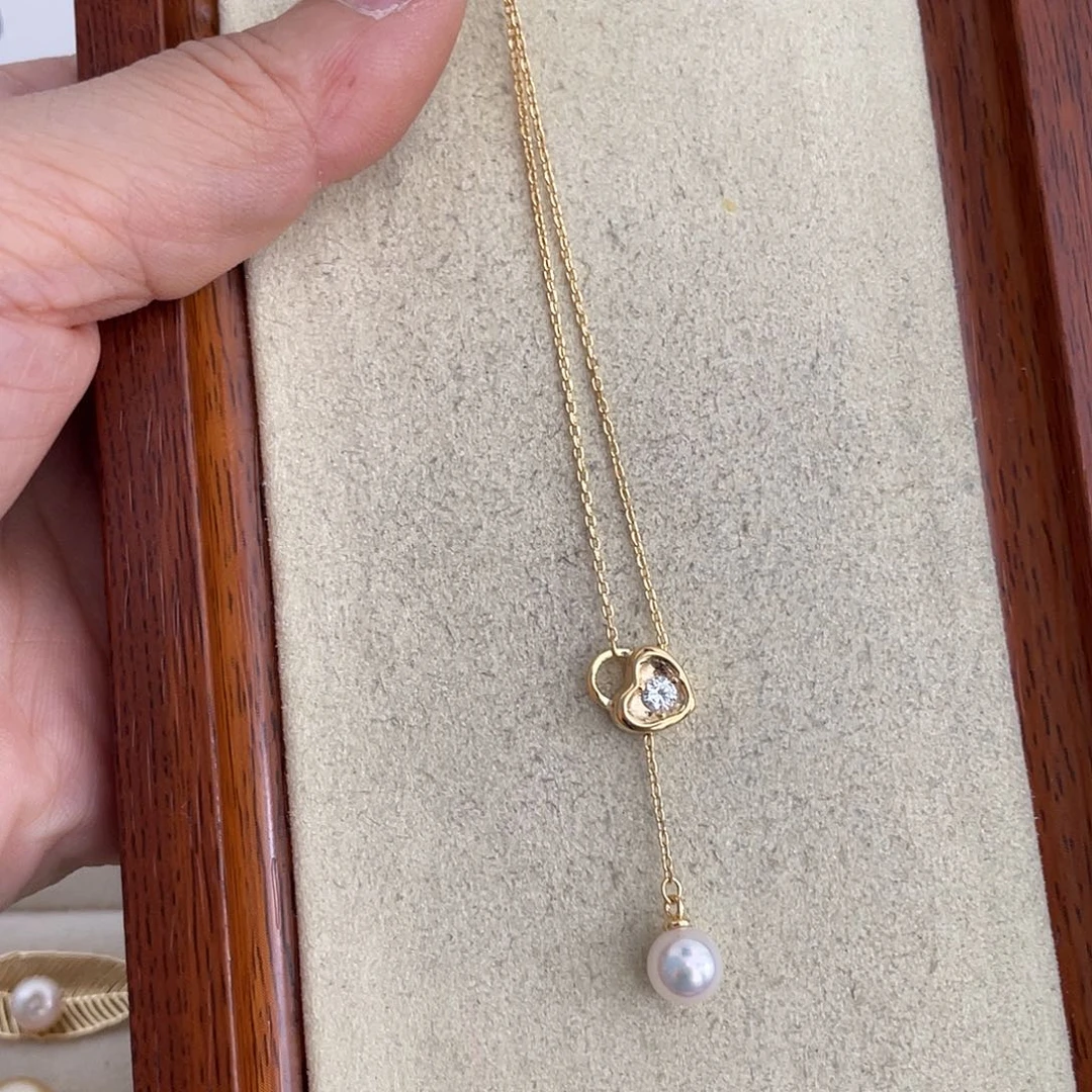 颈饰银S925镶嵌海水珍珠