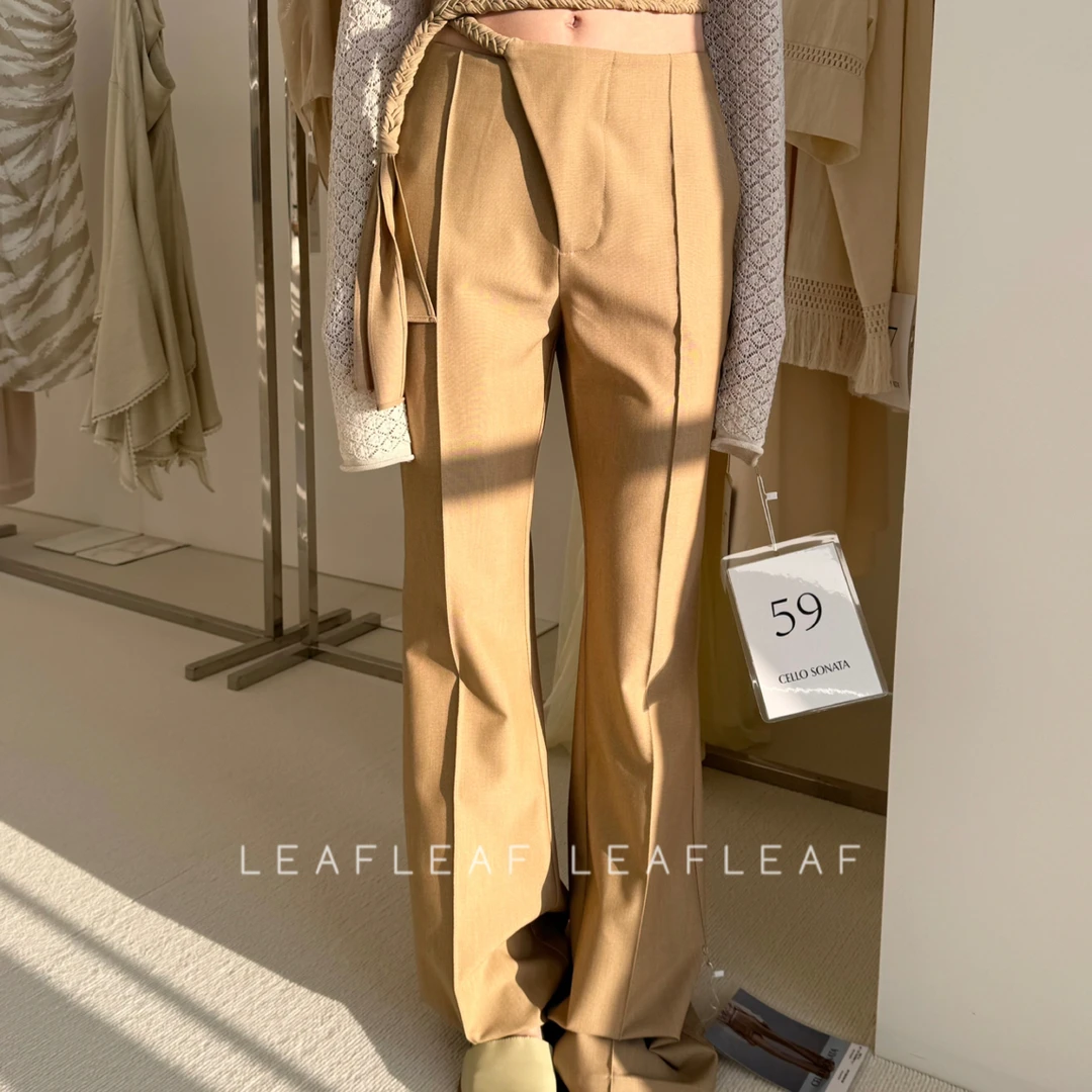 CELLO SONATA 腰头编织喇叭长裤 LEAFLEAF设计师品牌