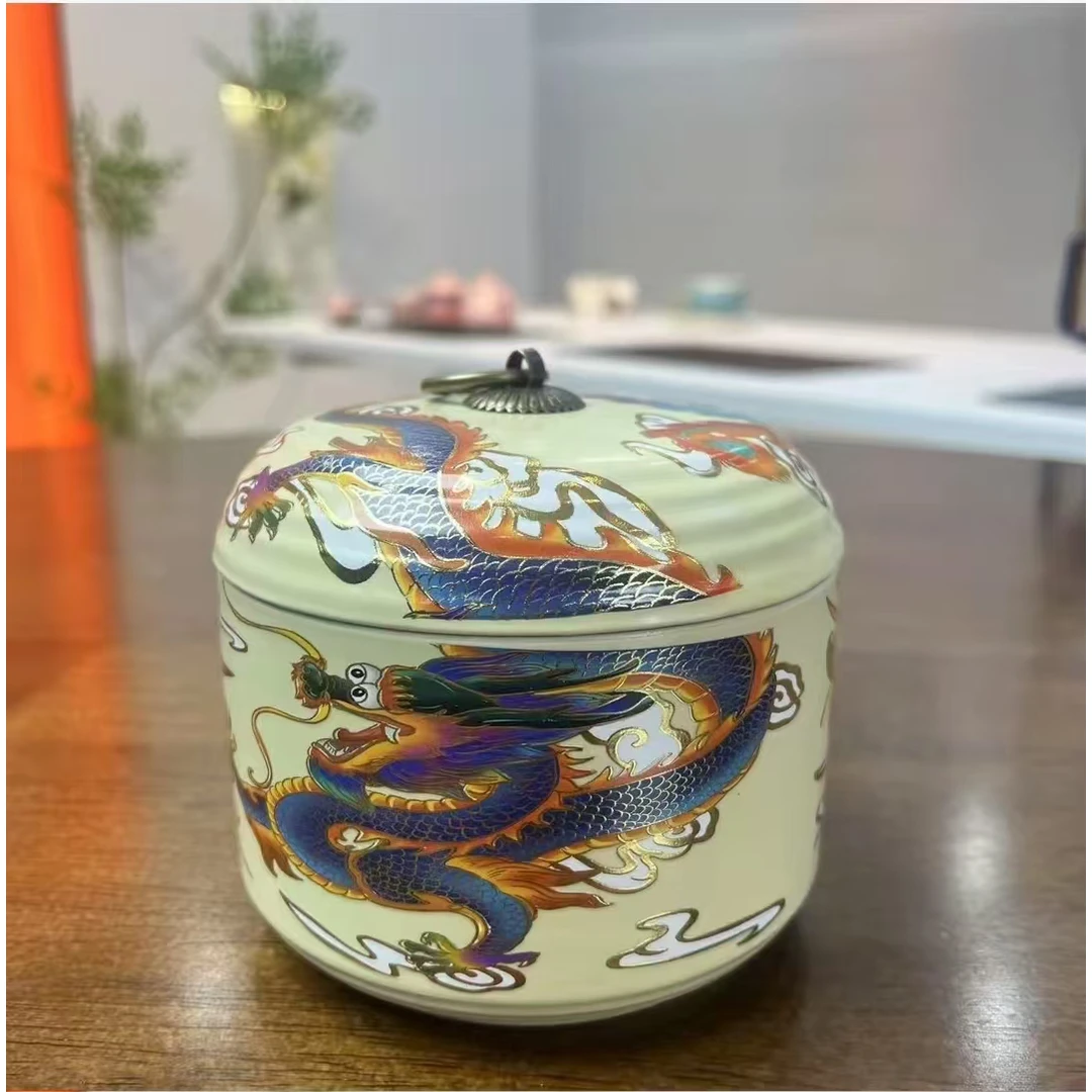 黄汝龙凤呈祥茶叶罐-ZH1194