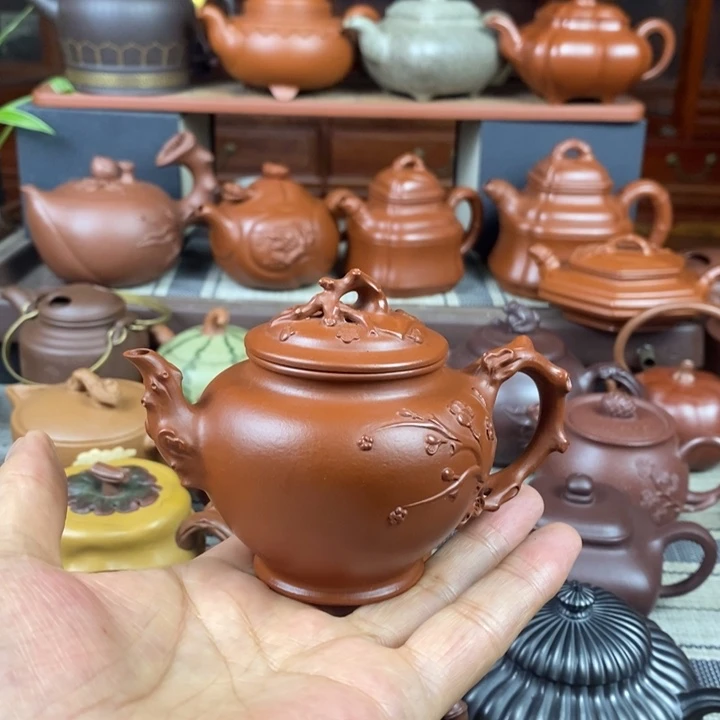 茶壶紫砂报春150CC原矿赵庄朱泥特价