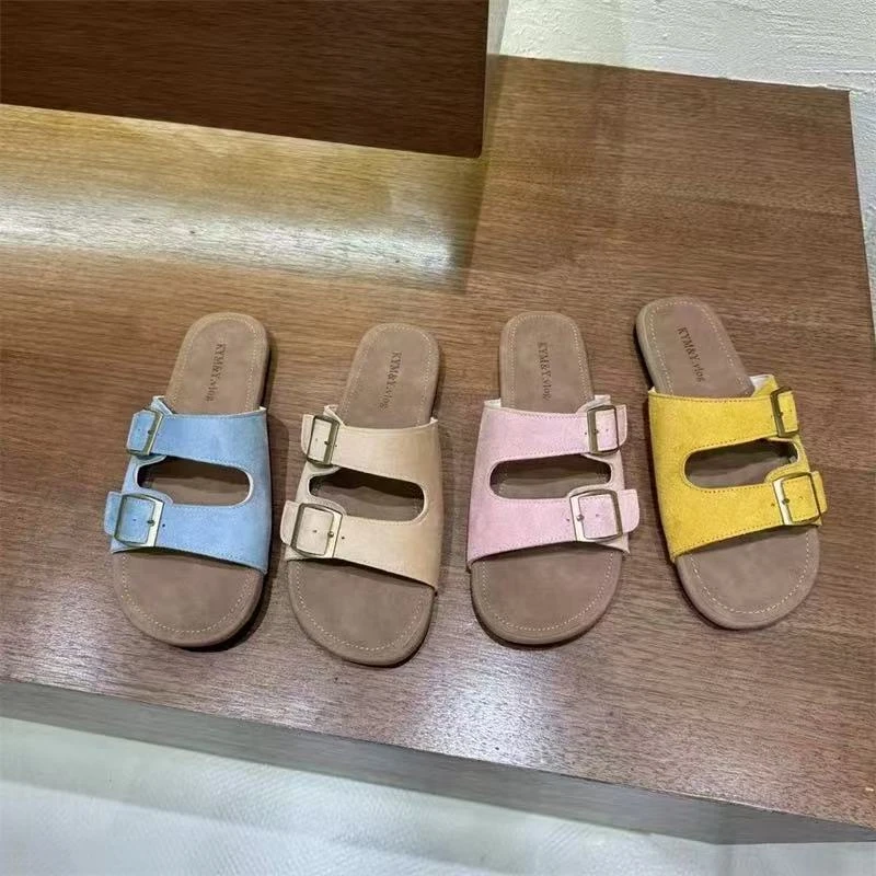 6807新款懒人平底勃肯凉拖鞋外穿