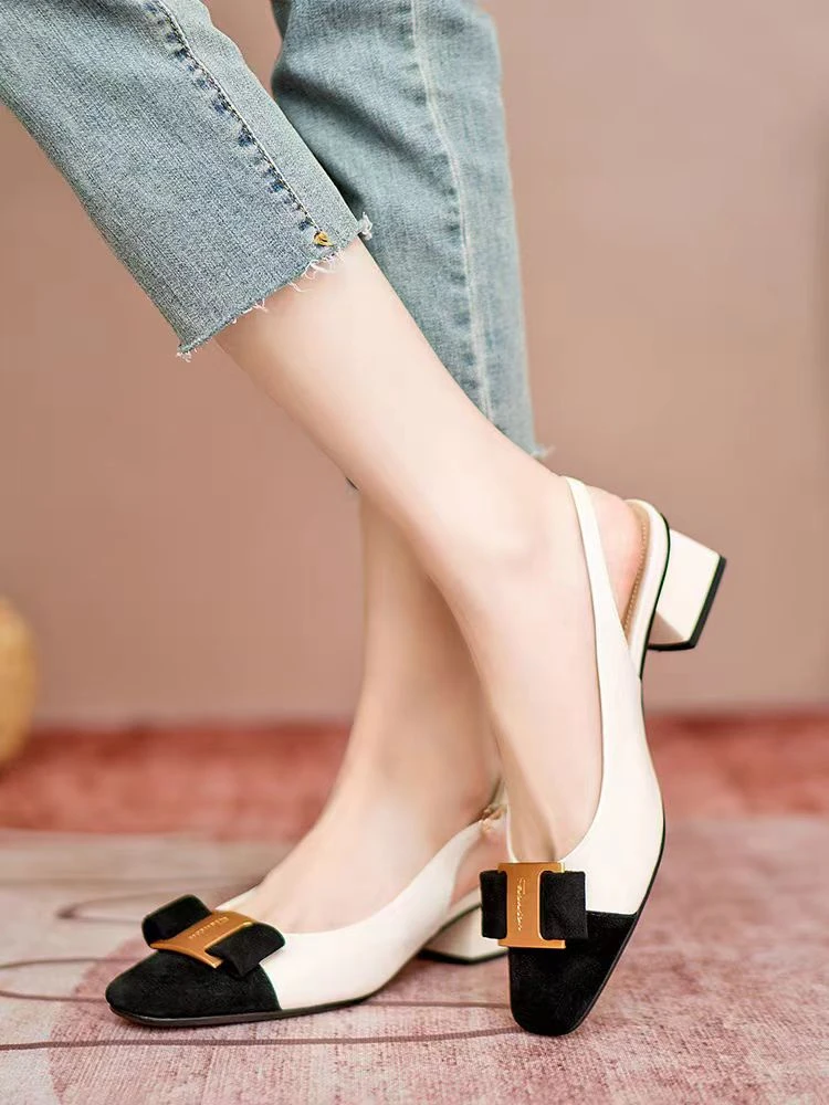 3895法式粗跟凉鞋女2025新款夏季时尚仙女配裙子气质