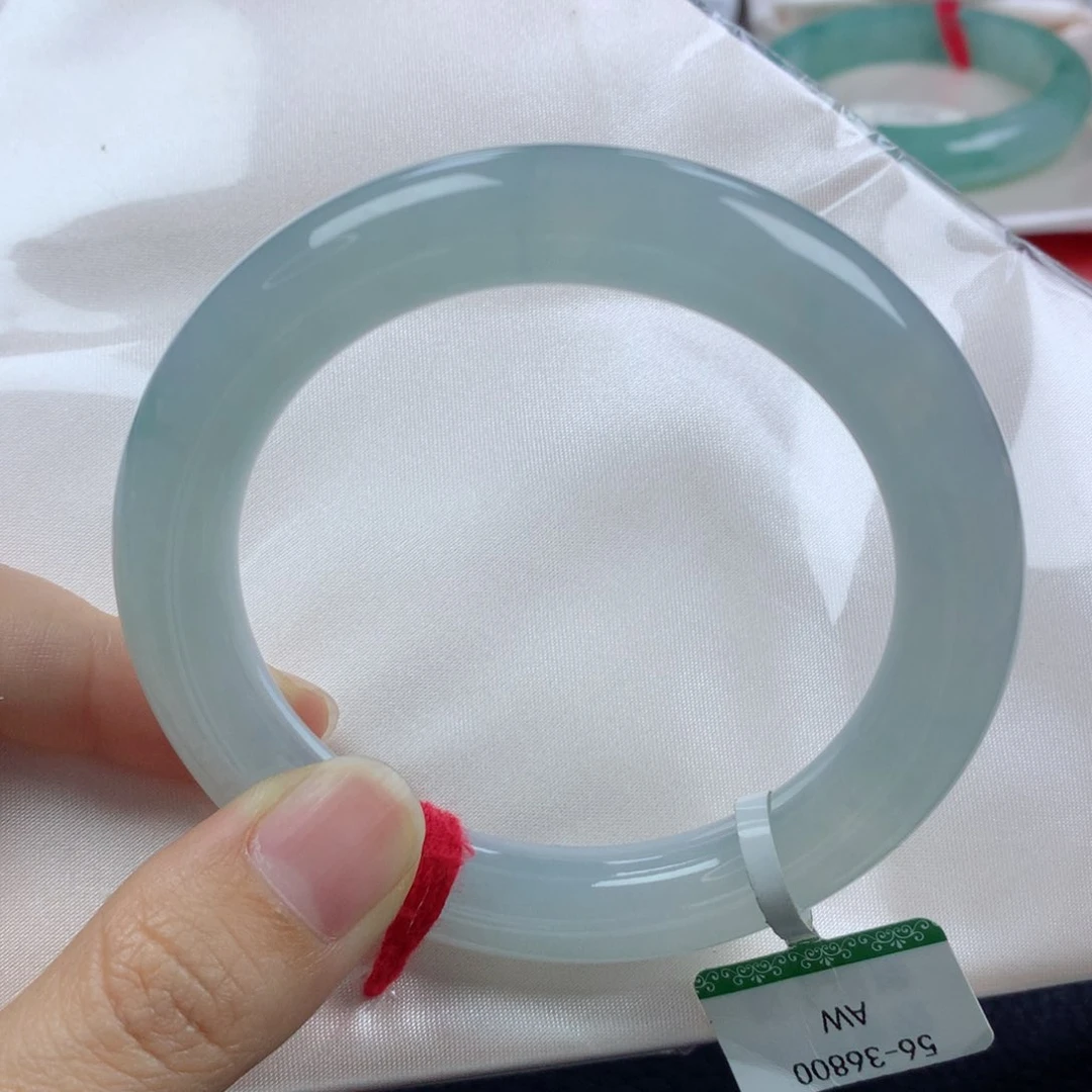 未镶嵌手镯翡翠缅甸天然翡翠A货56圆