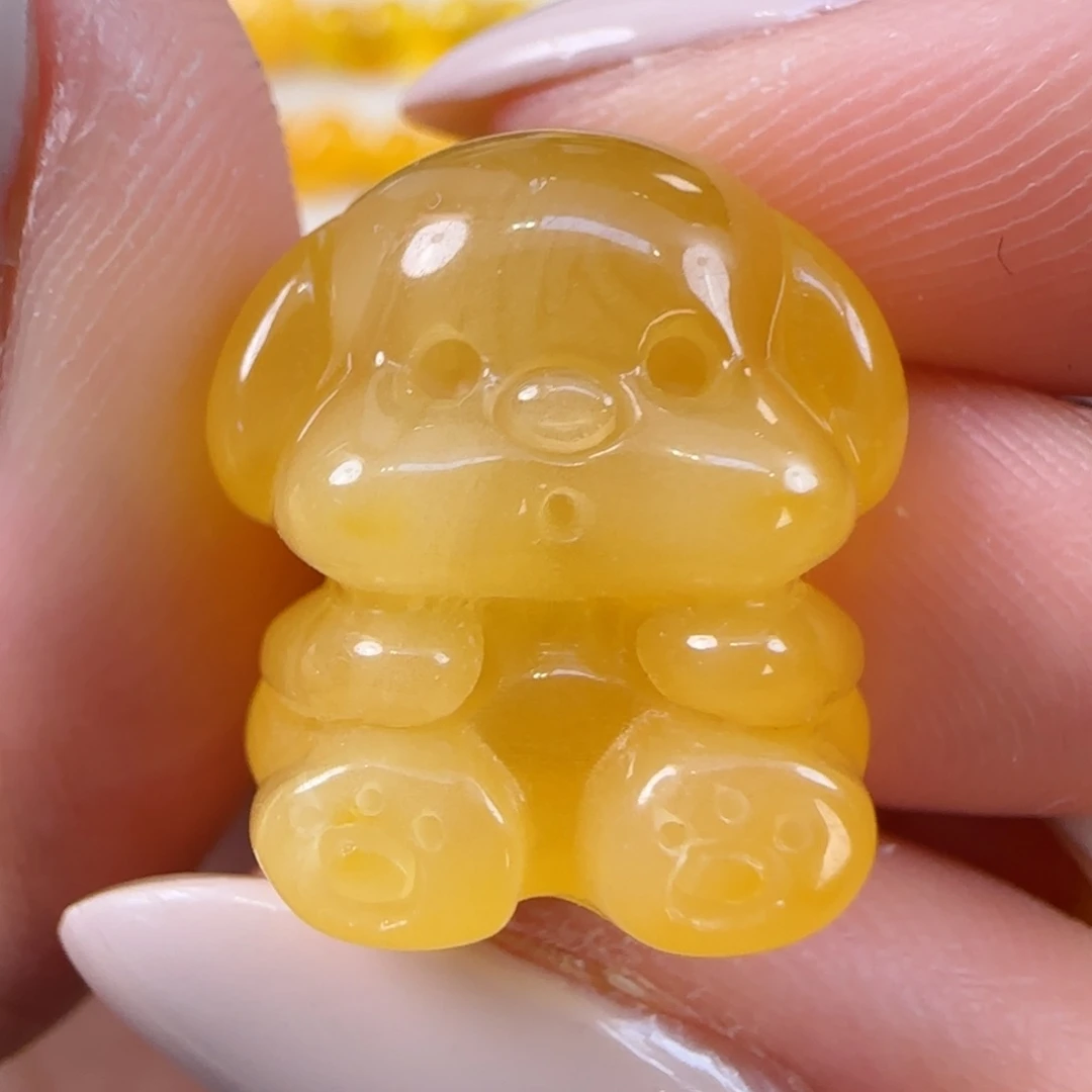 琥珀未镶嵌珠宝奇石小狗