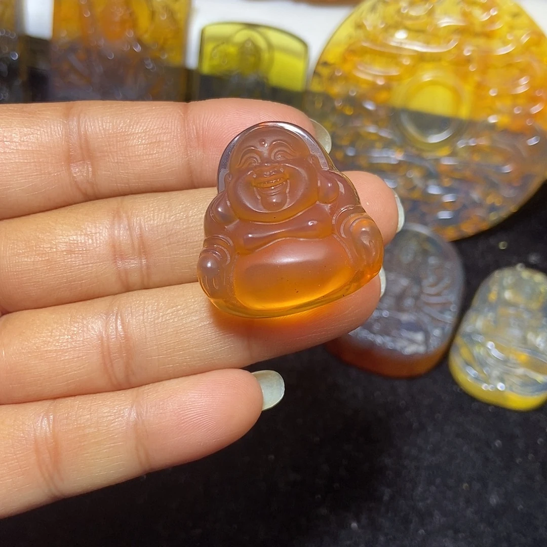 琥珀未镶嵌颈饰缅甸天然琥珀吊坠