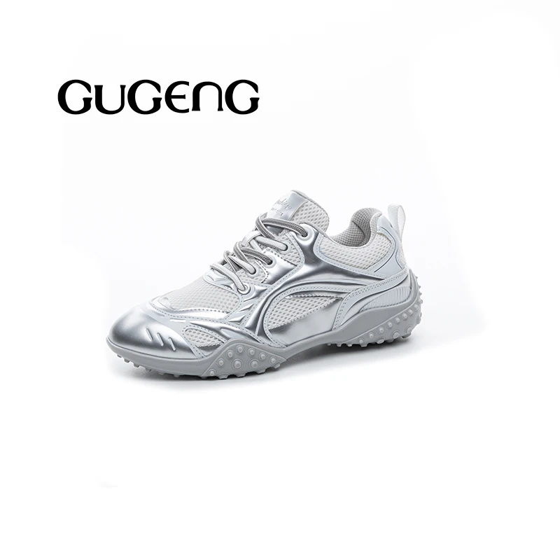 GUGENG/古耕复古德训鞋休闲潮流拼色舒适厚底阿甘运动鞋女650028