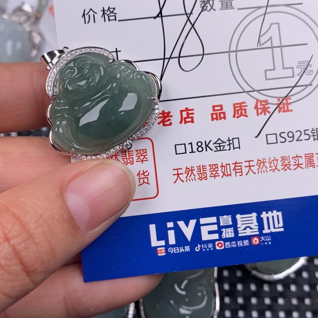 翡翠银S925镶嵌颈饰