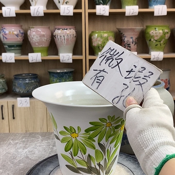 缸3xc景德镇陶瓷花盆