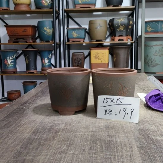 紫砂花盆库存尾货清仓