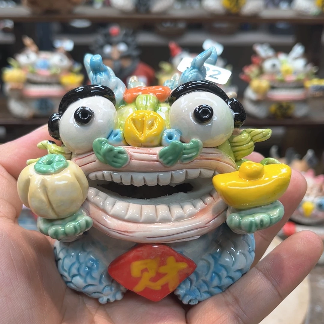 摆件直播间纯手工陶瓷摆件322