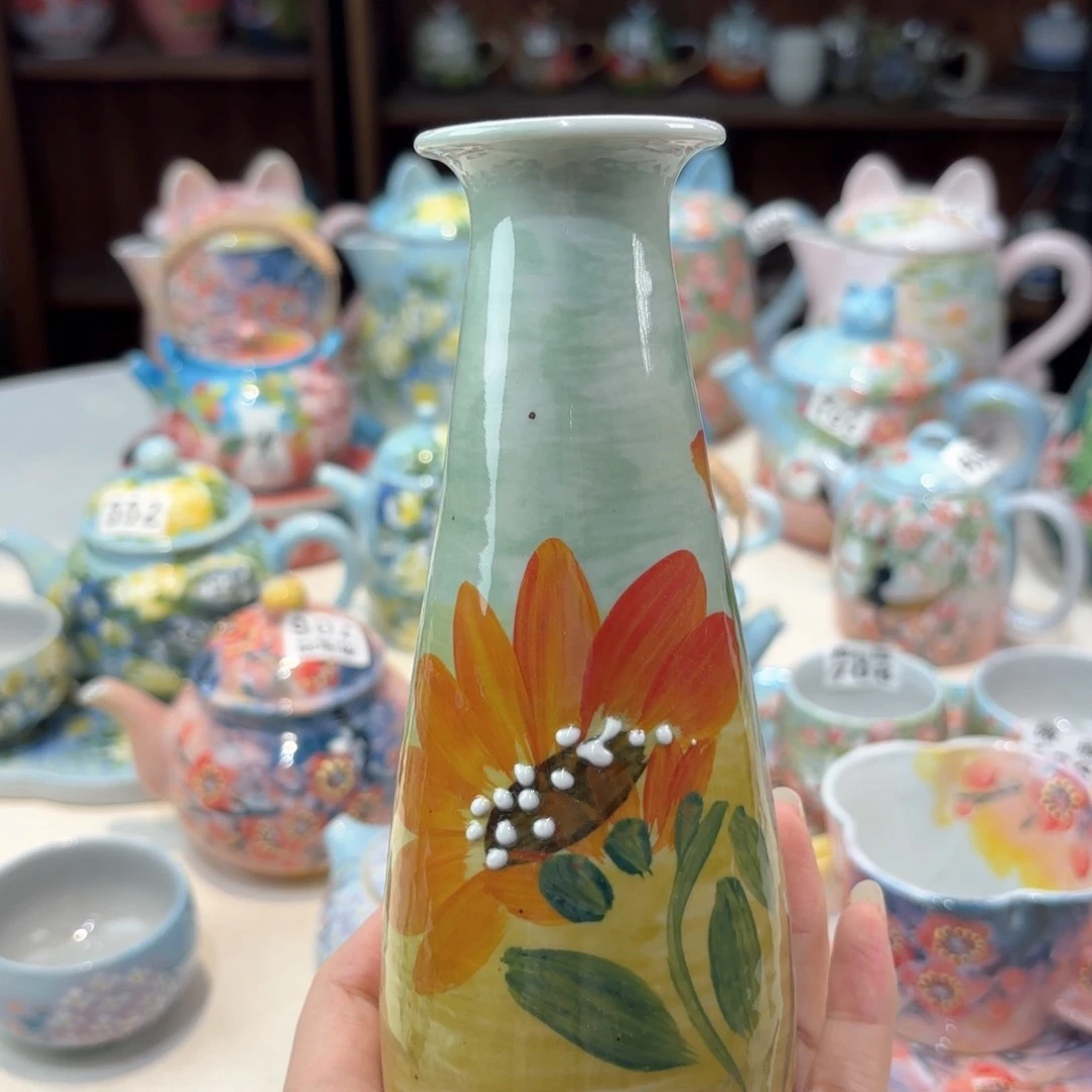 景德镇手绘高温釉下彩陶瓷茶具