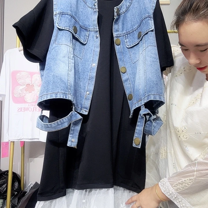 娜***乖闪电购682牛仔套装