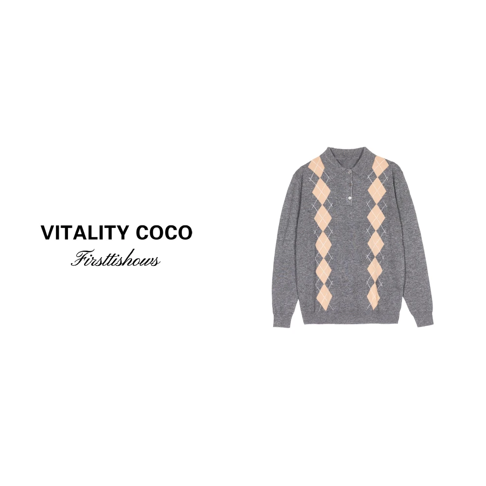 「VITALITY COCO」上新热卖棱格针织开衫-1361