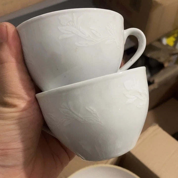 杯陶瓷咖啡杯2个 微瑕