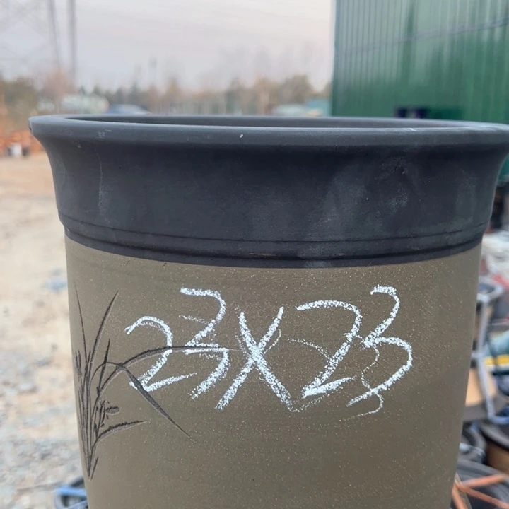 红陶紫砂兰花盆微瑕