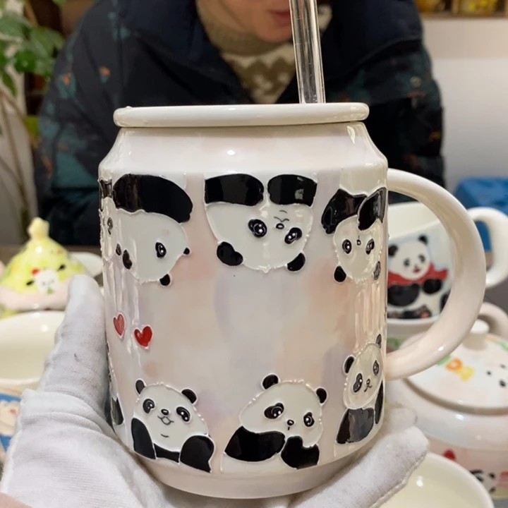 杯珩*.景德镇釉下彩手绘多啦