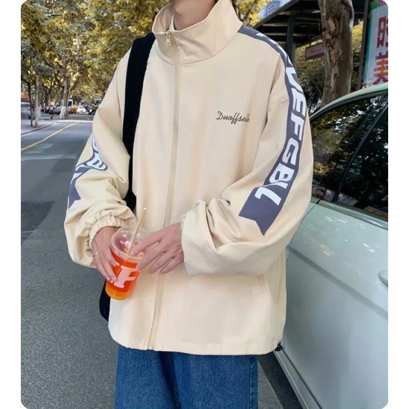 8705春秋季潮牌薄款外套男女潮ins韩版潮流休闲百搭宽松夹克