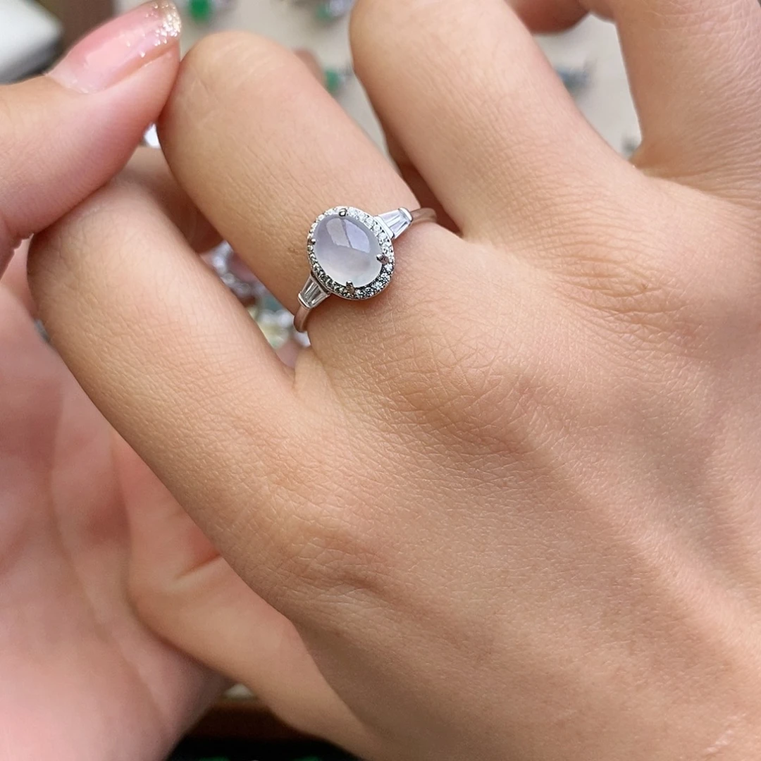 翡翠银S925镶嵌戒指