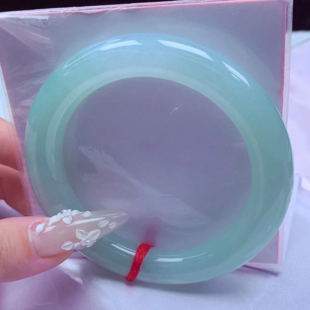 未镶嵌手镯翡翠天然缅甸翡翠A货手镯 120号