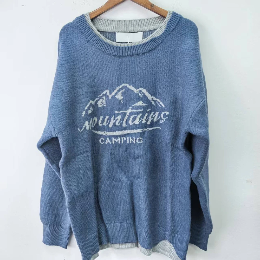 Y3 圆领字母针织套头印花针织衫毛衣套衫