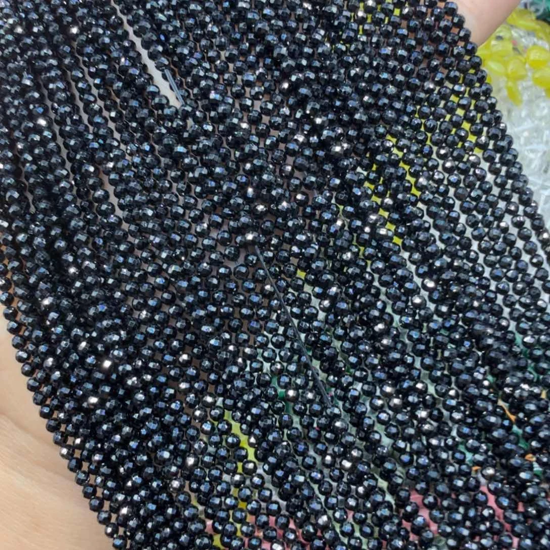 水晶珠宝半成品未镶嵌卡3黑尖晶（3条）