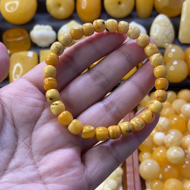 琥珀未镶嵌颈饰天然蜜蜡