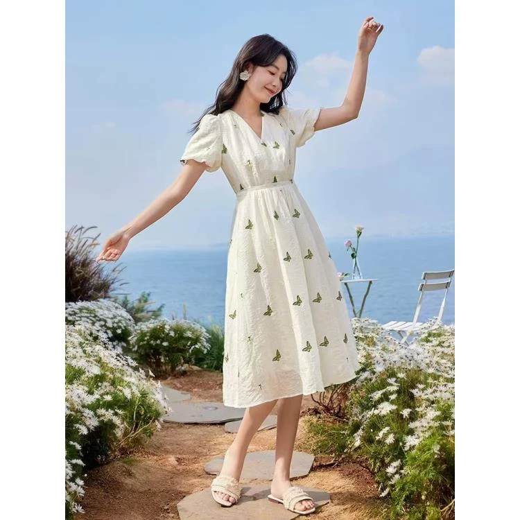 花姐推荐451-460温柔收腰显瘦连衣裙