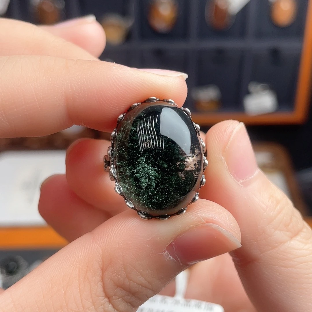 水晶戒指银S925镶嵌❤***μ