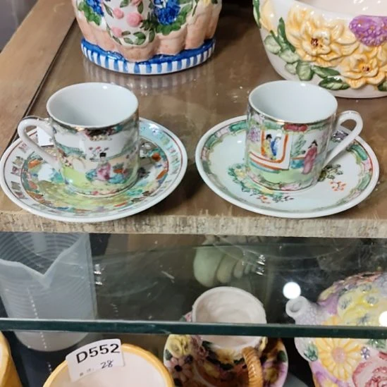 陶瓷才子佳人咖啡杯碟微瑕特价出不退换