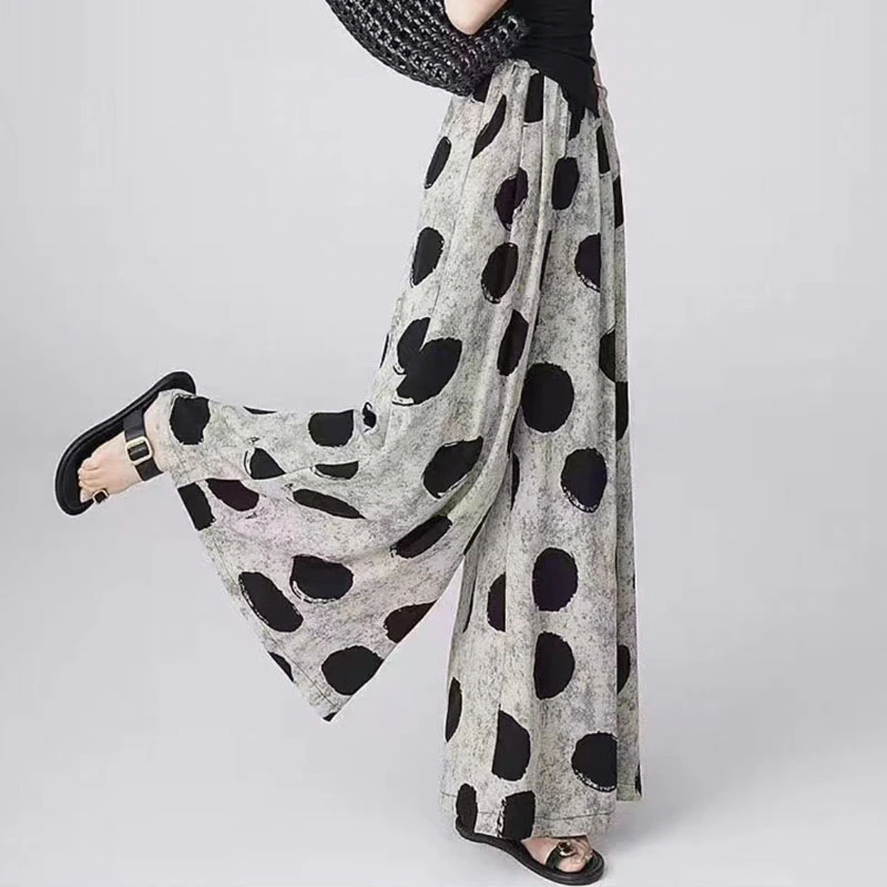 33双口袋韩版裙裤夏季松紧高腰阔腿裤裙裤有口袋遛弯裤百搭显瘦