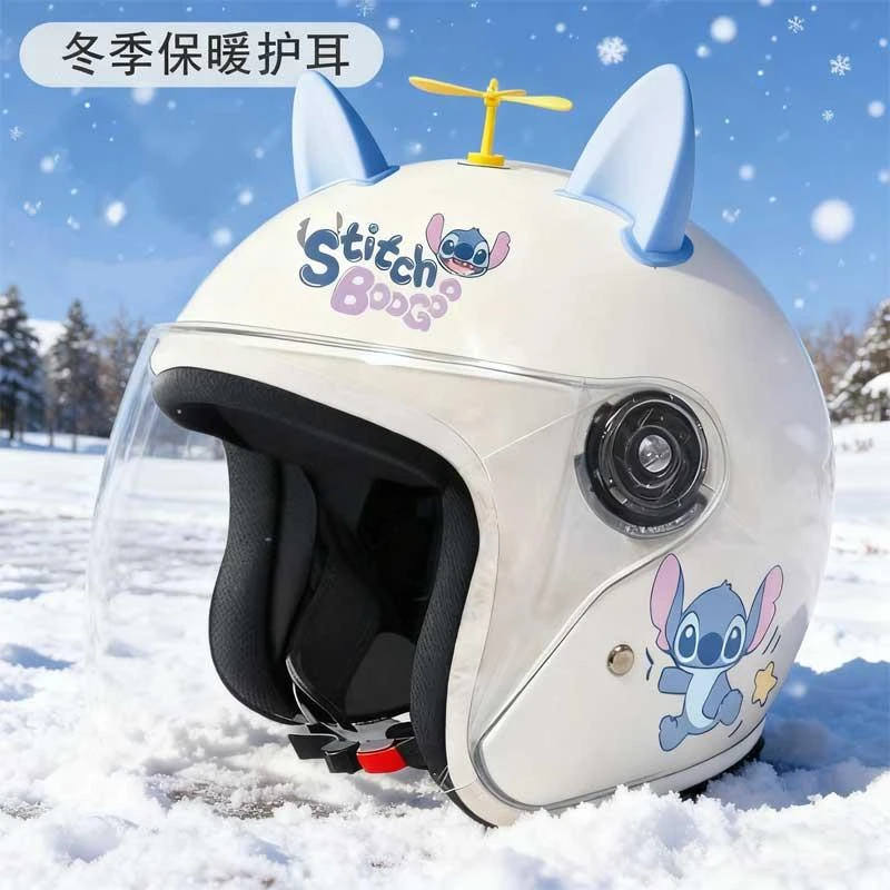 FAVMARTHA成人儿童半盔3C国标电瓶车头盔电动车男女冬季护耳保暖
